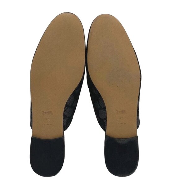 Coach Signature Print Mules Shoes Flats, Sz 9.5, NWOB - Picture 2 of 6